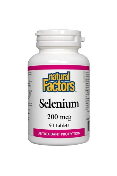 Natural Factors سيلينيوم، 200 ميكروجرام، 90 قرصًا