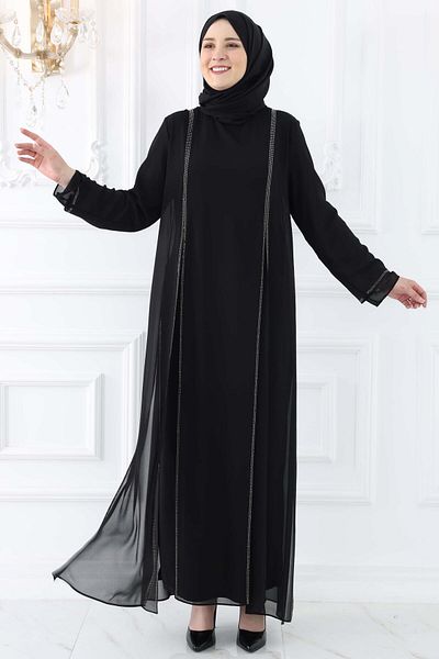 Amine Hüma Βραδινό φόρεμα Lavin Hijab Μαύρο