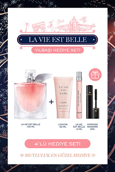 Lancome La Vie Est Belle EDP 100ml & 10ml & Losyon Mini Maskara Yılbaşı Seti 3614274330663