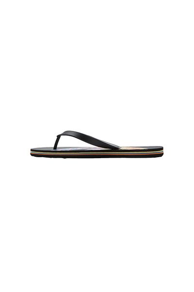 Quiksilver Men's Slippers - Molokai Art Ii Black/Orange Daily Wear