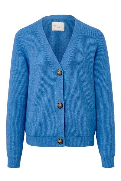 Tchibo Women V-neck Knitted Cardigan, Blue