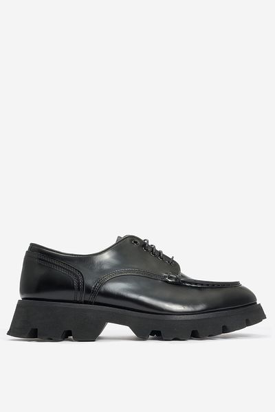 MARCOMEN Men's Patent Leather Mc 20277 - Thick Sole and Lace-Up Black Casual Shoes