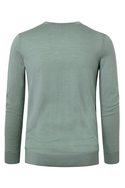 Tchibo Men Round Neck Plain Sweater, Sage Green
