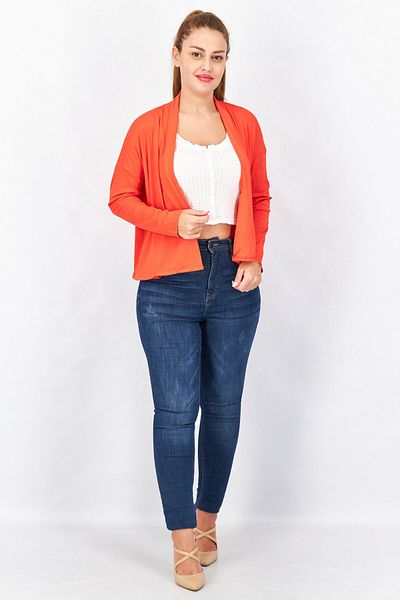 BB Dakota by Steve Madden Women Split Neck Plain Cardigan, Hibiscus