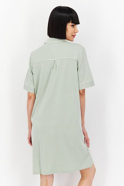 Triumph Women  Short Sleeve Allover Print Pyjama Dress, Green Combo
