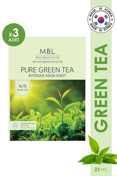 MBL Teresia Green Tea Extract Anti-Acne Moisturizing Soothing Face Mask for Dry Skin