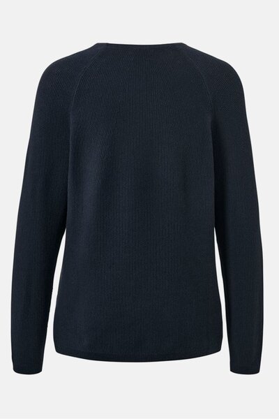 Tchibo Women Round Neck Knitted Sweater, Navy Blue