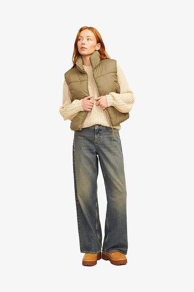 JJXX Jxsolvej Yellow Women's Vest - 12258074   Kelp