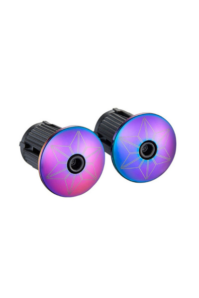 Supacaz BP-25 Star Plugz - Oil Slick GİDON SARGI ELCİK TAPASI