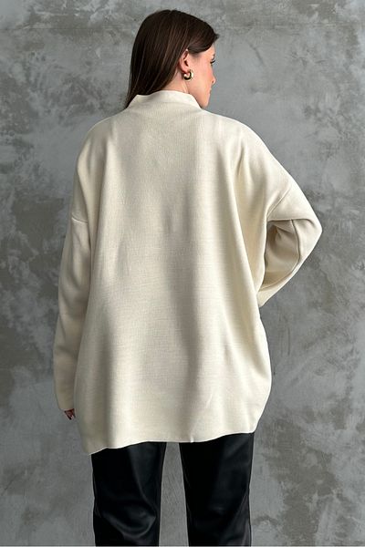 macharel jeans Wide Fit Tweed Look Knitwear Cardigan