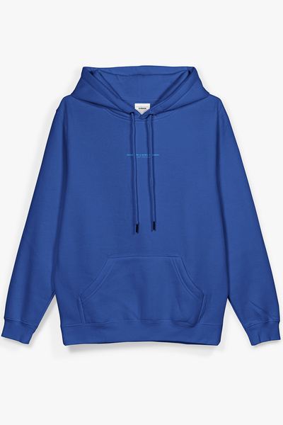 Overoz Mavi Hooded Busy Swea tricou Spate cu imprimeu supradimensionat Stilizat H1200