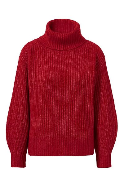 Tchibo Women Turtle Neck Long Sleeve Knitted Sweater, Red