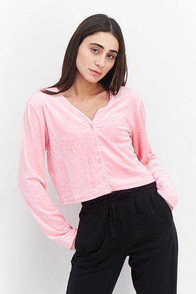 adidas Women Sportswear Fit Brand Logo Training Cardigans, Pink