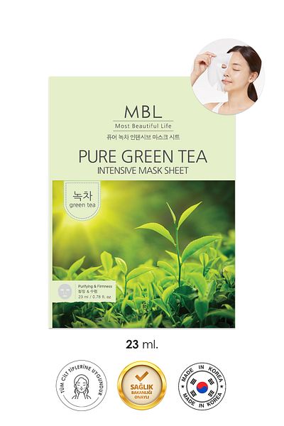 MBL Teresia Green Tea Extract Anti-Acne Moisturizing Soothing Face Mask for Dry Skin