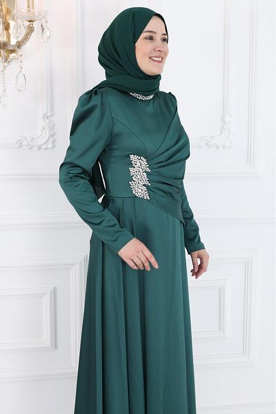 Amine Hüma Βραδινό φόρεμα Emerald Lara Hijab