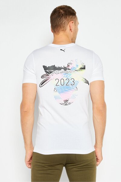 Puma x Mercedes AMG Men Sportswear Fit Short Sleeve Outdoor T-Shirt, White