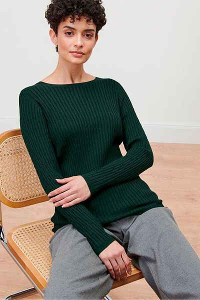 Tchibo Green Chain Braided Sweater