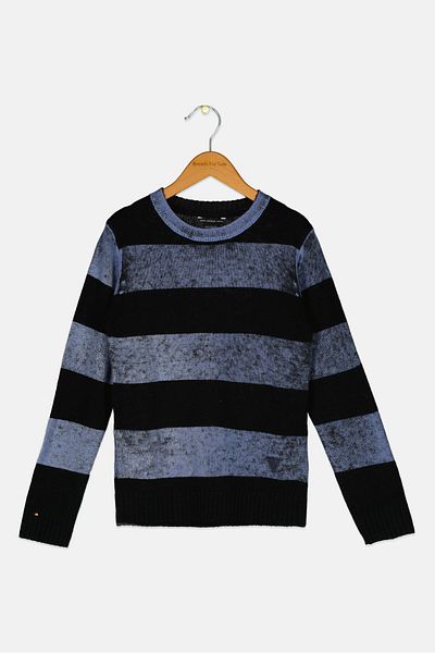 Guess Kids Boy Knitted Sweater, Black Combo
