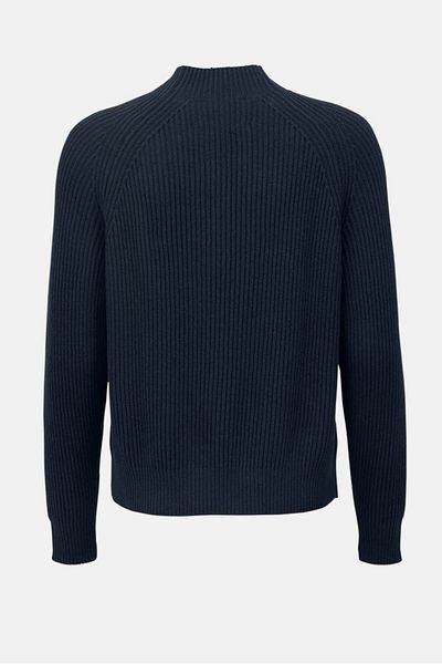 Tchibo Women Round Neck Knitted Sweaters, Navy Blue