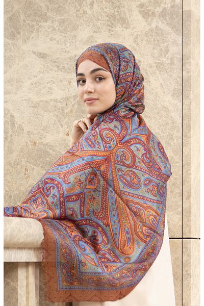 Store Skopje Pattern Indian Silk Shawl & Scarf