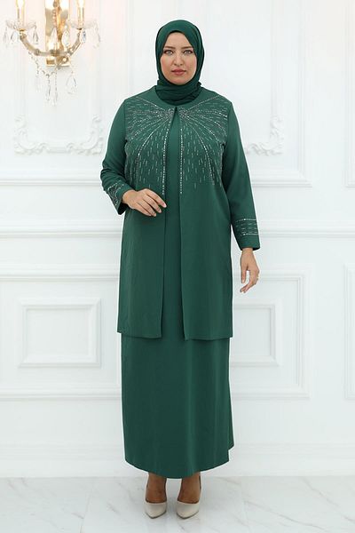 Amine Hüma Βραδινό φόρεμα Thanksgiving Emerald