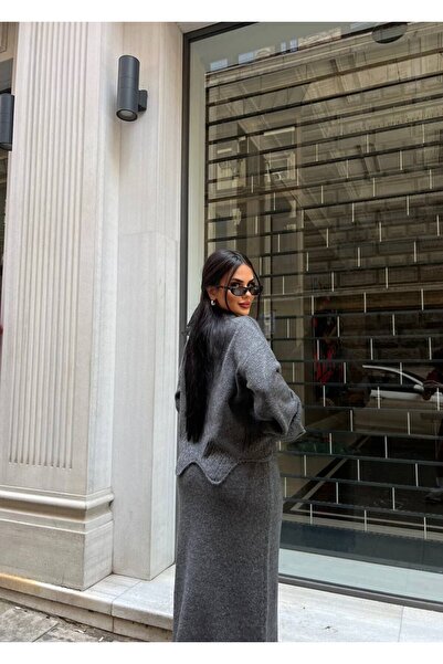 Friday Mood Women's Spanish Sleeve Long Skirt Knitwear Set