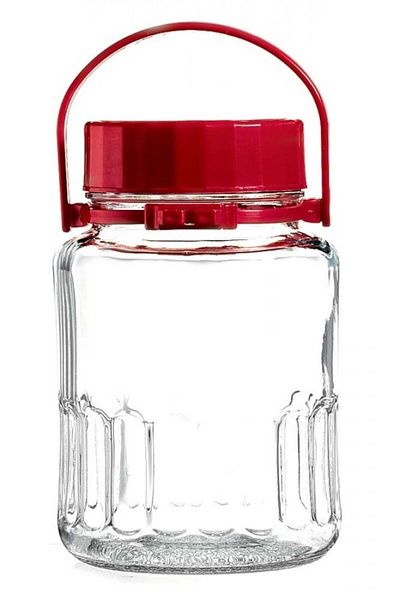 Paşabahçe Paşabashi glass jar with plastic lid, 3 litres