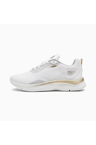 Puma SOFTRIDE Orla Metallic - Puma Λευκό και Χρυσό Ασημί Matte Puma