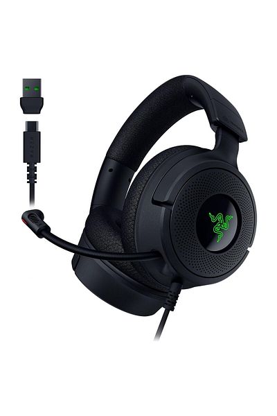 RAZER Kraken V4 X Wired Gaming Headset - Type C & A Cable - for PC, PS5, Nintendo Switch, Smartphone