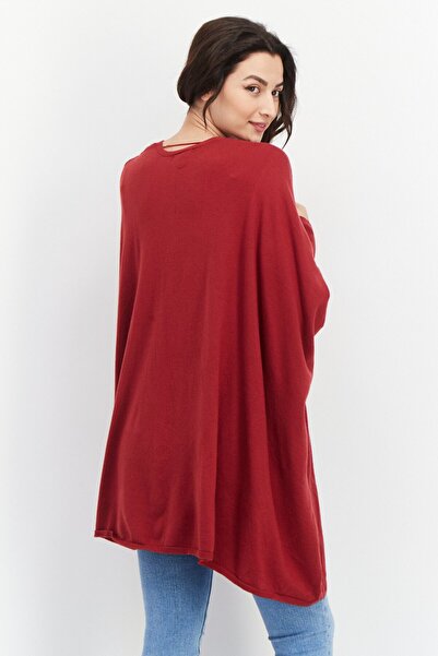 Alfani Women Ribbed Open Front Long Sleeves Cardigan, Maroon