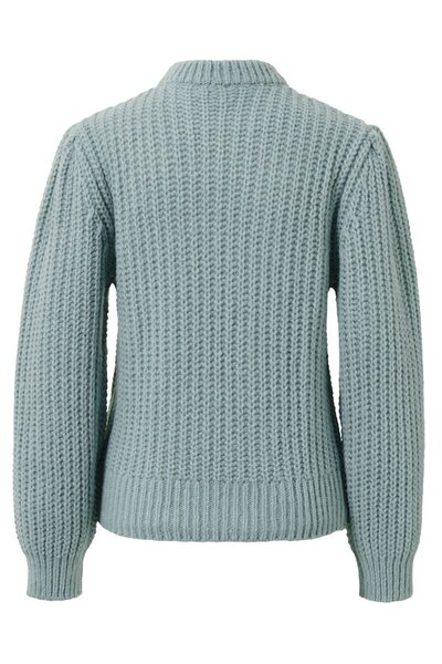 Tchibo Women Crew Neck Long Sleeves Textured Sweater, Blue