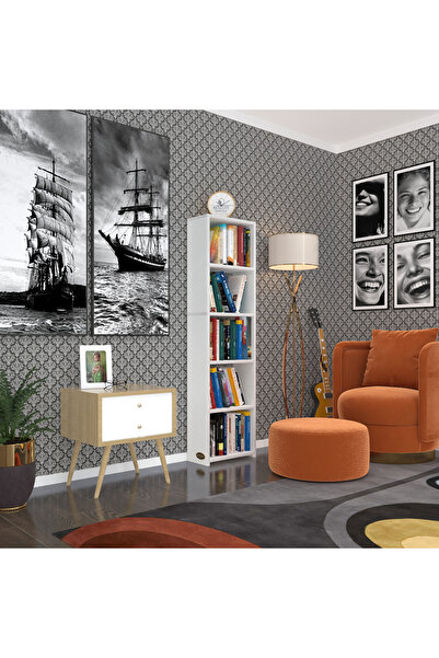 Kenzlife Kitaplık Süper Ga 150*40*19 Byz 5 Katlı Tek Bölme Çift Bölme Opsiyonlu Ofis Mutfak Banyo Do