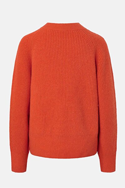 Tchibo Women Round Neck Knitted Sweater, Orange