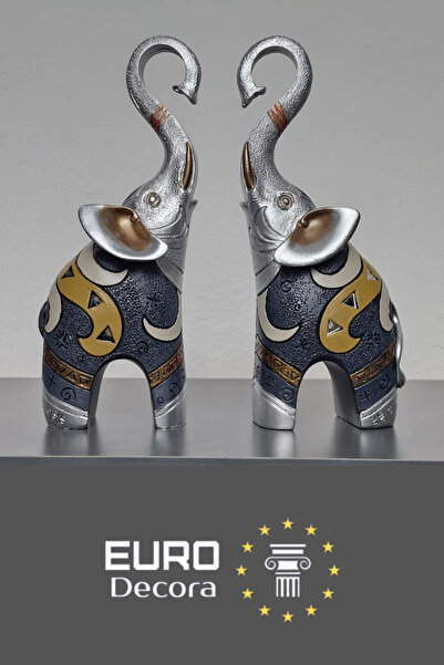 Euro Decora Fil Kaideli Dekoratif Set Küçük Boy 21 Cm Hediyelik Eşya Obje Bib...