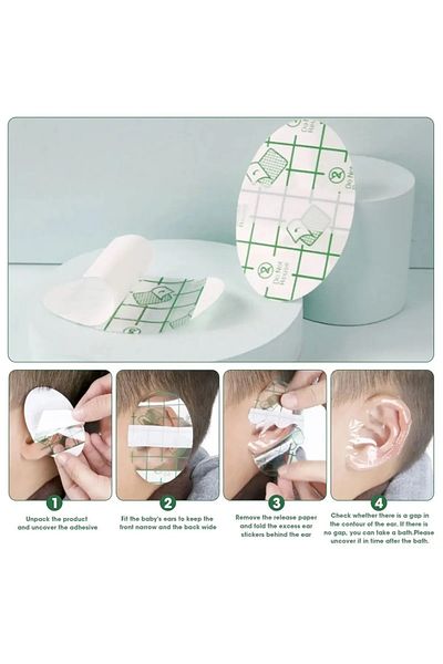 TREND 100Pcs Baby Kids Waterproof Tape for Ear Shower Hairdresser Pool Swimming Ear Protector
