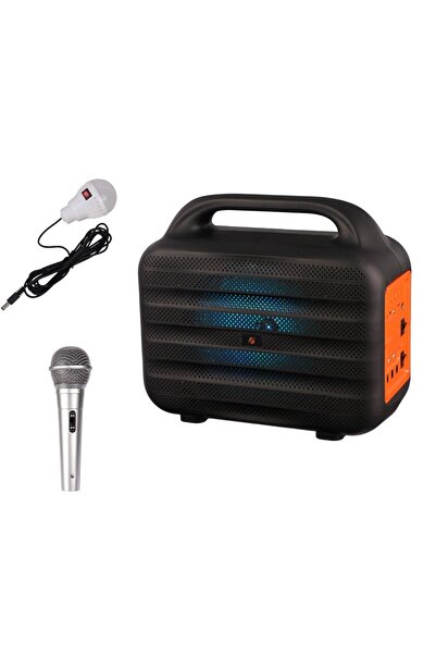 SIGHTZER MİKROFONLU BLUETOOTH HOPARLÖR GÜNEŞ ENERJİLİ KAMP LAMBASI POWERBANK FM-SD KART-USB GİRİŞLİ ŞARJLI