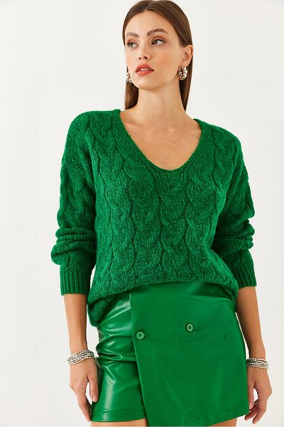 Bianco Lucci Pulover de damă din tricot cu model 85001007