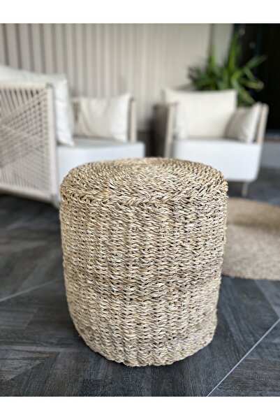 CasaLinda Kırçıl Yuvarlak Puf