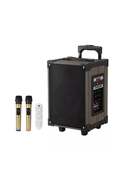 SIGHTZER 12 Inç Bluetooth Hoparlör 2 Adet Kablosuz Mikrofonlu Karaoke Bass Ka...