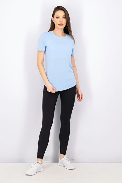 Tchibo Women Sportswear Fit Short Sleeve Training T-shirt, Light Blue