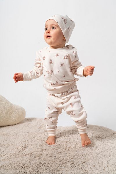 Bubbles 100% Organic Cotton Duck Print Baby 2-Piece Set