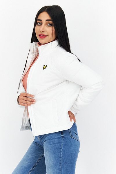Lyle & Scott Women Brand Logo Puffer Jackets, White