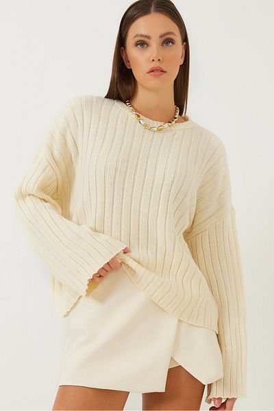 Bianco Lucci Gemusterter Strickpullover für Damen
