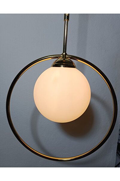 Home TULİ Tekli Gold Kaplamalı Sarkıt Avize Modern Avize Sarkıt Asma Tavan Avize Led Ampul Şık Tasarım