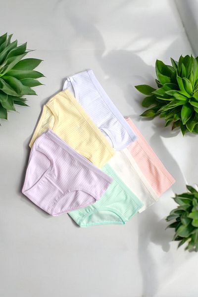 BUTİK1AVM Stars Lenjerie Intima Fete Slip 6 Culori Bumbac Calitate Premium Chiloți Flexibili