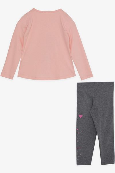 Breeze Girl's Tights Set Cute Girl Printed Heart 2-6 Years, Pink