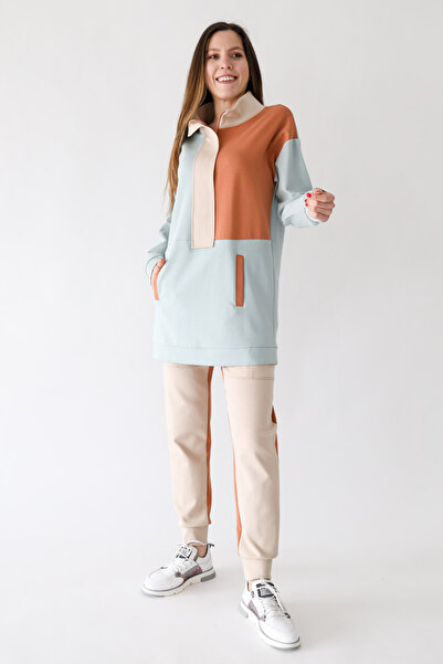 Butik Suat Blok Renkli Sweatshirt