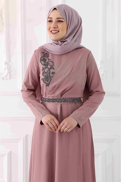 Amine Hüma Βραδινό φόρεμα Sena Dusty Rose