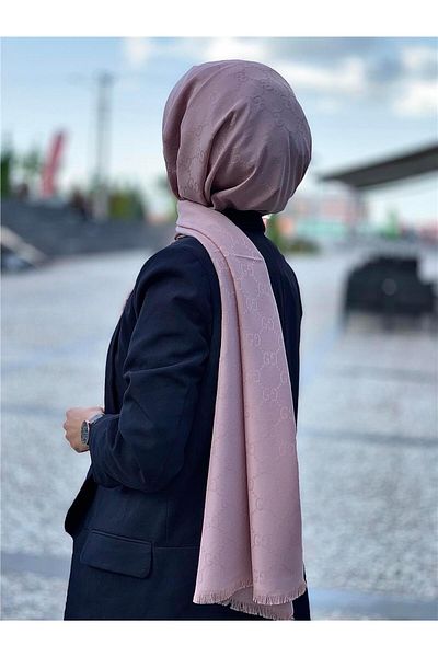 Baştacı Βαμβακερό σάλι βιζόν με λογότυπο Jacquard G