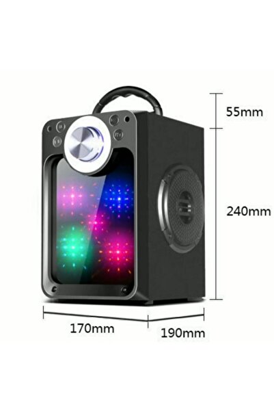 SIGHTZER Led Işıklı Bluetooth Hoparlör Usb Sd Kart Aux Mikrofon Girişli Kablo...